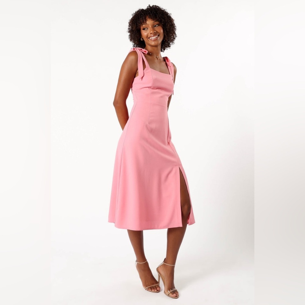 Petal & pup tie strap midi dress nwot - Picture 2 of 7